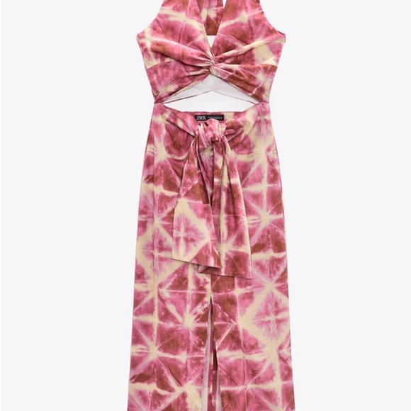 Zara Bloggers favorite pink tie dye cutout dress - Picture 6 of 8